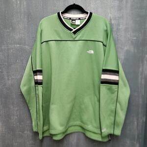 The North Face Green Sweatshirt with Black and White Accents